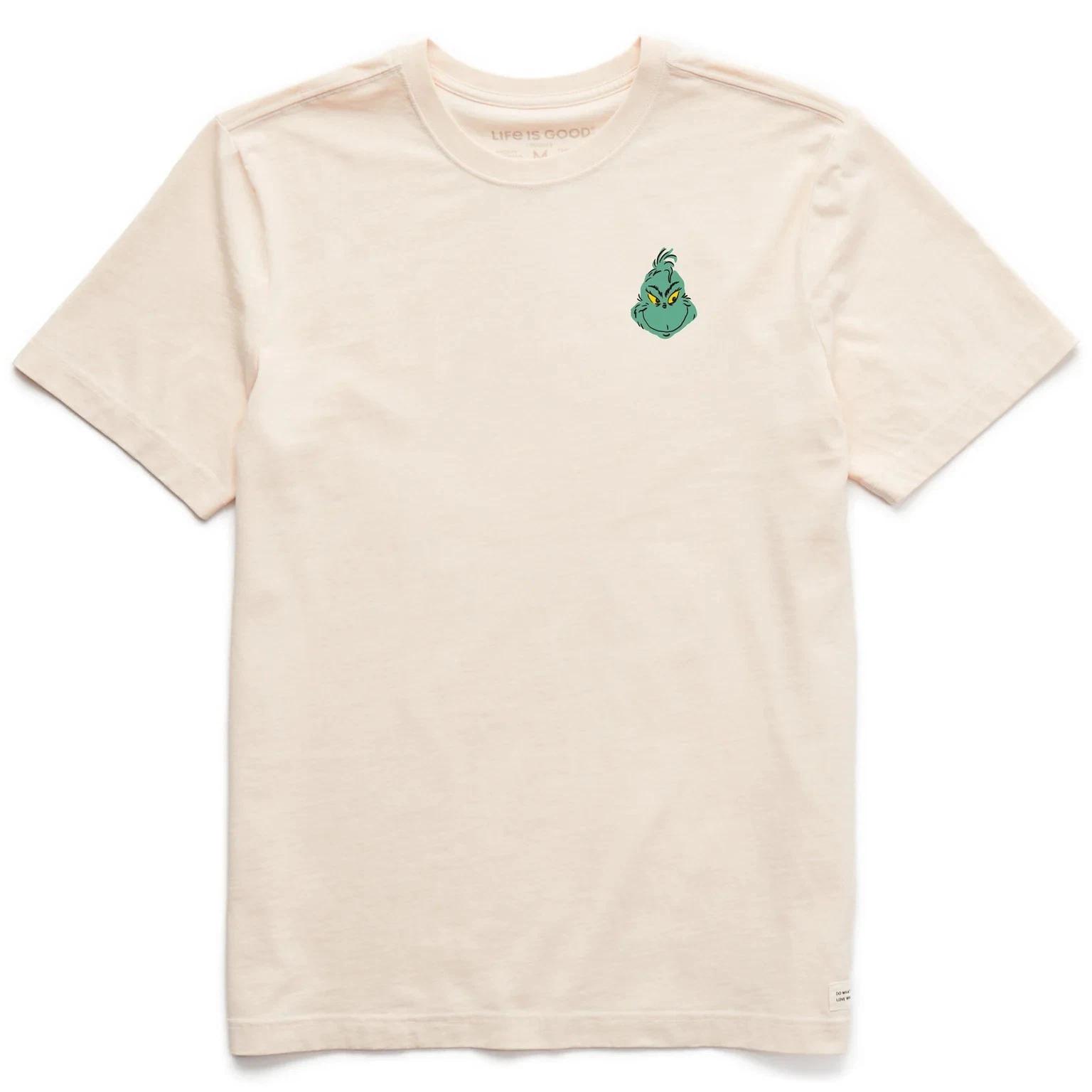 Life is Good. Men s Grinch Mini Face Short Sleeve Crusher Tee, Putty White S
Life is Good. Men s Grinch Mini Face Short Sleeve Crusher Tee, Putty White S