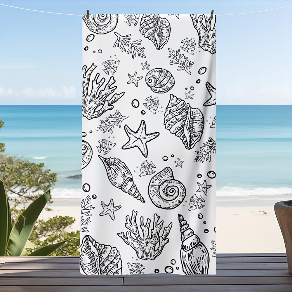 Starfish Seashell Coral Pattern Beach Towel, Quick Drying Absorbent for Outdoor Travel Camping W40*H60(CM)
Starfish Seashell Coral Pattern Beach Towel, Quick Drying Absorbent for Outdoor Travel Camping W40*H60(CM)