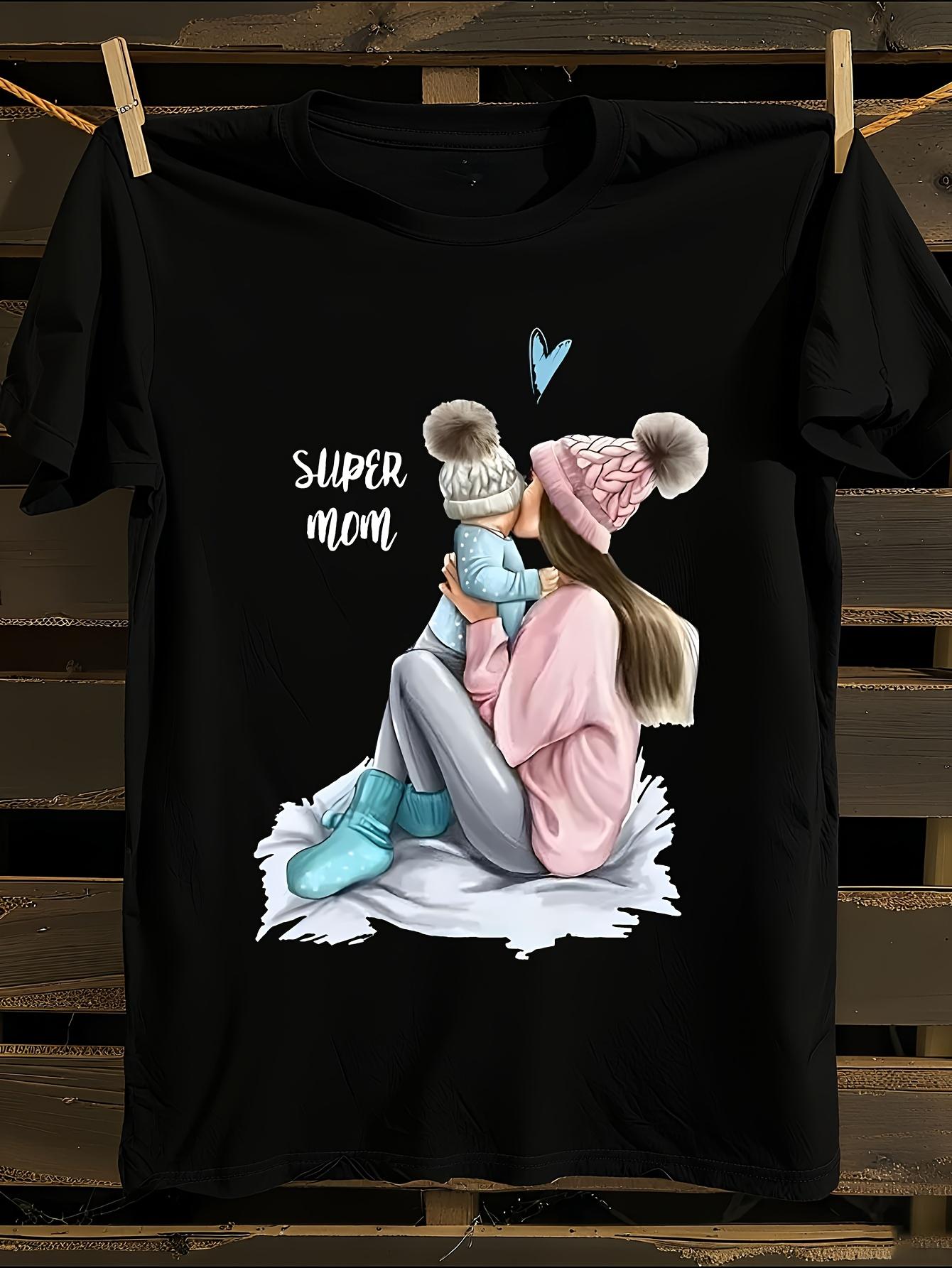 Funny Super Mom & Bear Ears Graphic T-Shirt Mens Tshirt Womens Tshirts with Letters Print Short Sleeves T-Shirt Casual Street Tee Shirt Top L
Funny Super Mom & Bear Ears Graphic T-Shirt Mens Tshirt Womens Tshirts with Letters Print Short Sleeves T-Shirt Casual Street Tee Shirt Top L