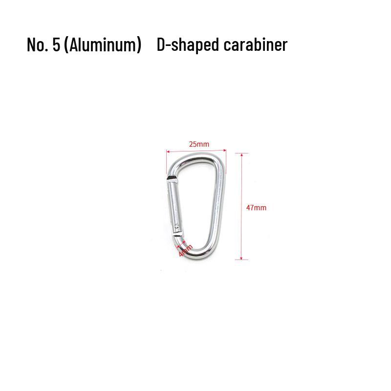 D-Shaped Aluminum Carabiner Keychain and Kettle Clip - Quick Release Backpack Hook with Spring Mechanism
D-Shaped Aluminum Carabiner Keychain and Kettle Clip - Quick Release Backpack Hook with Spring Mechanism