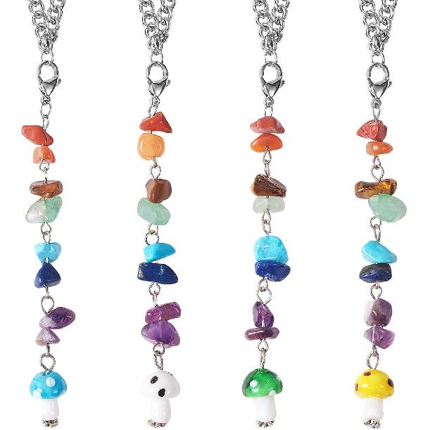 4 Pcs Mushroom Car Accessories Car Rearview Mirror Pendant Ornaments Cute Mushroom Ornament Gemstone Fragment Charm for Home Bedroom Wall Christmas Blue, Green, Yellow and W
4 Pcs Mushroom Car Accessories Car Rearview Mirror Pendant Ornaments Cute Mushroom Ornament Gemstone Fragment Charm for Home Bedroom Wall Christmas Blue, Green, Yellow and W