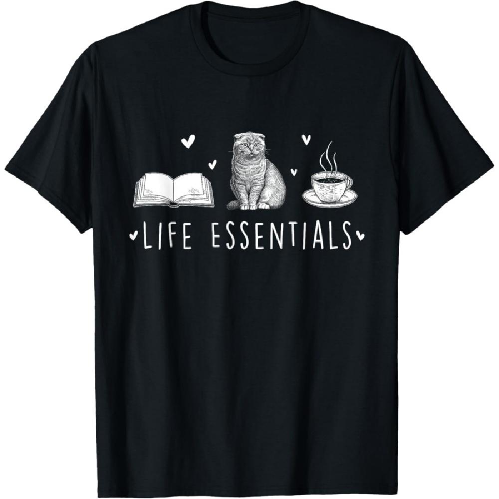 Life Essentials - Cats Books Coffee Animal Lover Pet Owner T-Shirt XXXXXL чорний
Life Essentials - Cats Books Coffee Animal Lover Pet Owner T-Shirt XXXXXL чорний