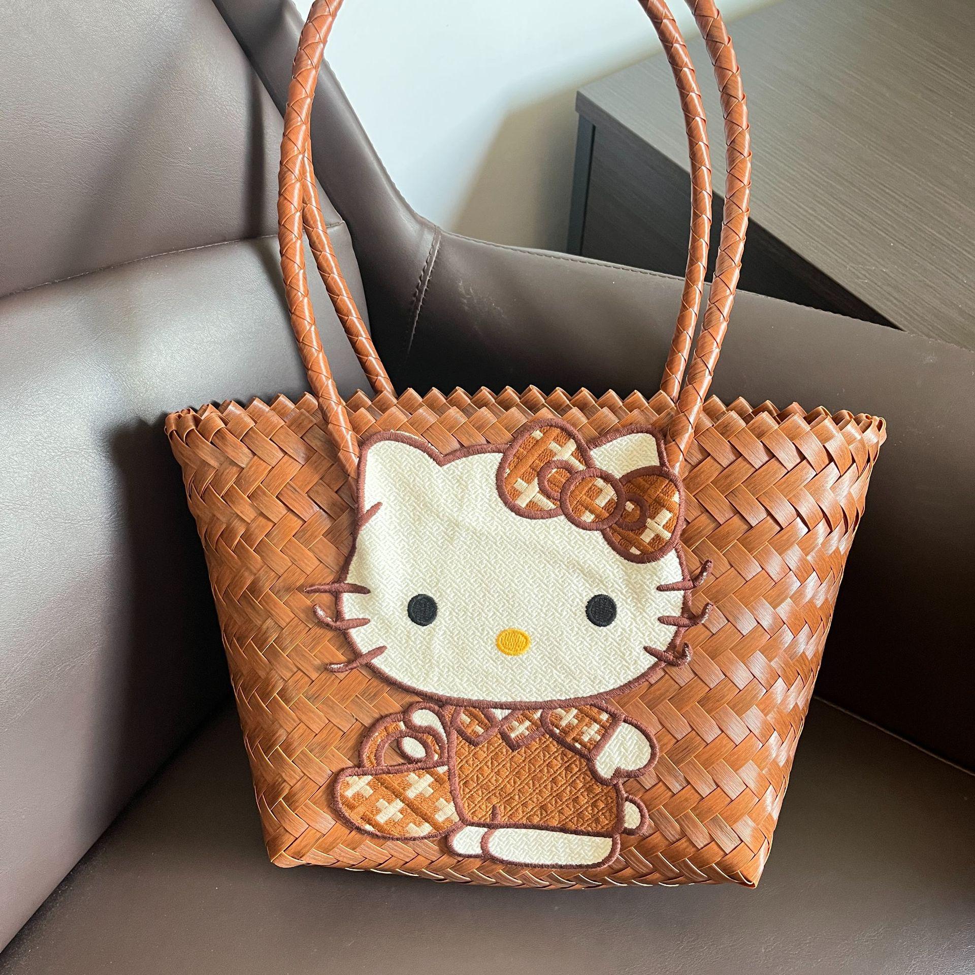 Cartoon Kitty Hand-Knitted Hello Kitty Large Capacity Women s Shoulder Travel Bag
Cartoon Kitty Hand-Knitted Hello Kitty Large Capacity Women s Shoulder Travel Bag