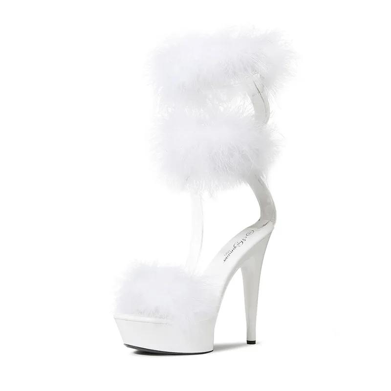 Fashion Feather Sandals Women Furry High Heels Ankle Plush Sandals Woman Transparent Heels With Fur Stripper Heeled Sandal Women Evening 34 белый
Fashion Feather Sandals Women Furry High Heels Ankle Plush Sandals Woman Transparent Heels With Fur Stripper Heeled Sandal Women Evening 34 белый