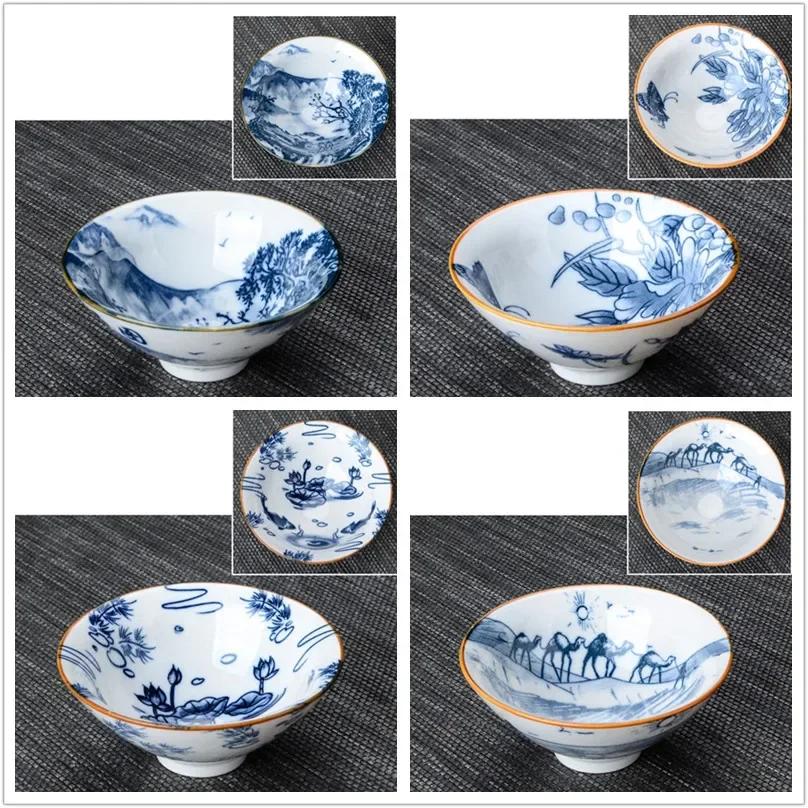 4 pcs /lot Chinese Blue and White Porcelain Teacup Travel Ceramic Tea Bowl Anti Scaling Hand-Painted Meditation Cups Tea Set 8.5x3.6cm 70ml
4 pcs /lot Chinese Blue and White Porcelain Teacup Travel Ceramic Tea Bowl Anti Scaling Hand-Painted Meditation Cups Tea Set 8.5x3.6cm 70ml