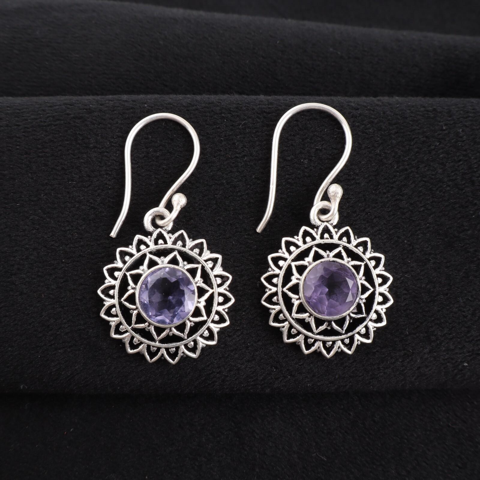 Iolite Gemstone 925 Sterling Silver Jewelry Handmade Drop/Dangle Earrings 1.57 CE-19-11
Iolite Gemstone 925 Sterling Silver Jewelry Handmade Drop/Dangle Earrings 1.57 CE-19-11