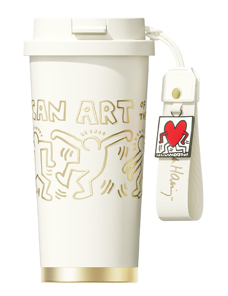 GERM x Keith Haring Coffee Tumbler 500ml Vacuum Insulated Mug 316 Stainless Steel with Lid and Straw, Keeps Drinks Hot or Cold, Dishwasher Safe,
GERM x Keith Haring Coffee Tumbler 500ml Vacuum Insulated Mug 316 Stainless Steel with Lid and Straw, Keeps Drinks Hot or Cold, Dishwasher Safe,