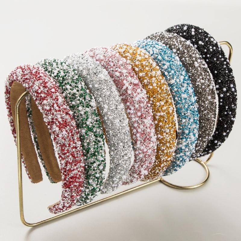 DXAE Women Glittering Rhinestones Headband Pearls Studded Hairband for Bridal Wedding and Everyday Use Fashion Accessories
DXAE Women Glittering Rhinestones Headband Pearls Studded Hairband for Bridal Wedding and Everyday Use Fashion Accessories