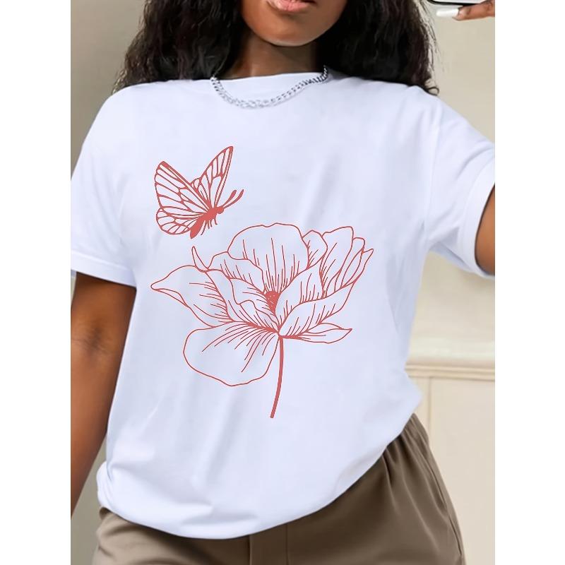 Butterfly And Red Floral DesignCasual Attire, Machine Washable Stretch FabrWhite Round Neck Short Sleeve Top for Spring Summer Fall, S белый
Butterfly And Red Floral DesignCasual Attire, Machine Washable Stretch FabrWhite Round Neck Short Sleeve Top for Spring Summer Fall, S белый