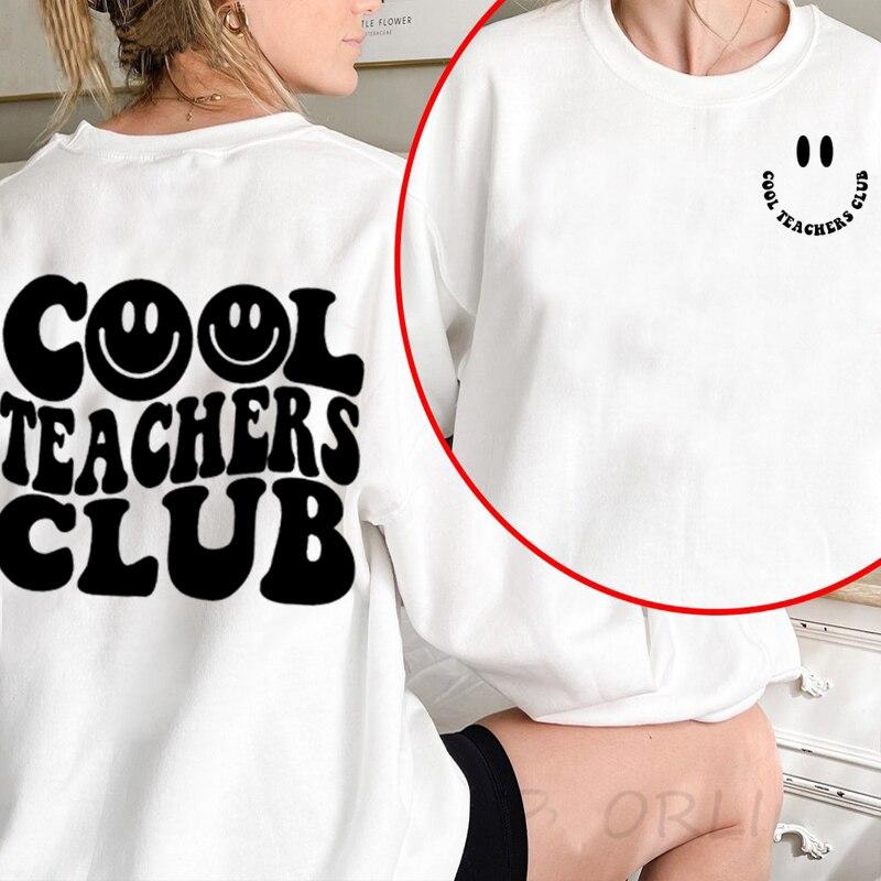 Крутий світшот Teachers Club Жіночий одяг Back to School Пуловер Вуличний одяг День вчителя Чорні світшоти з круглим вирізом Топи 3XL білий
Крутий світшот Teachers Club Жіночий одяг Back to School Пуловер Вуличний одяг День вчителя Чорні світшоти з круглим вирізом Топи 3XL білий
