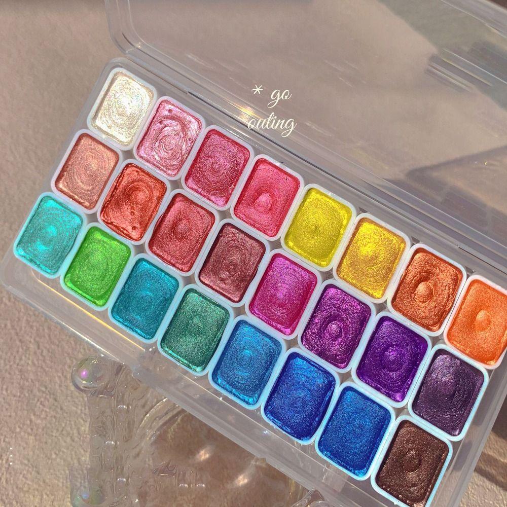 Flowers Decor Pearlescent Glitter Watercolor Paints Shine Pearlescent Solid Watercolor Pigment 20Colors Farbschema 2(1ml)
Flowers Decor Pearlescent Glitter Watercolor Paints Shine Pearlescent Solid Watercolor Pigment 20Colors Farbschema 2(1ml)