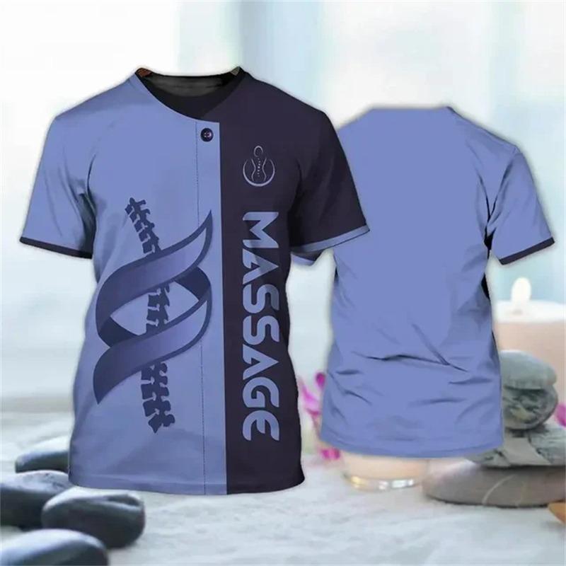 Summer 3D printing SPA uniform T-shirt men s clothing casual pullover massage pattern beauty men s T-shirt top S
Summer 3D printing SPA uniform T-shirt men s clothing casual pullover massage pattern beauty men s T-shirt top S