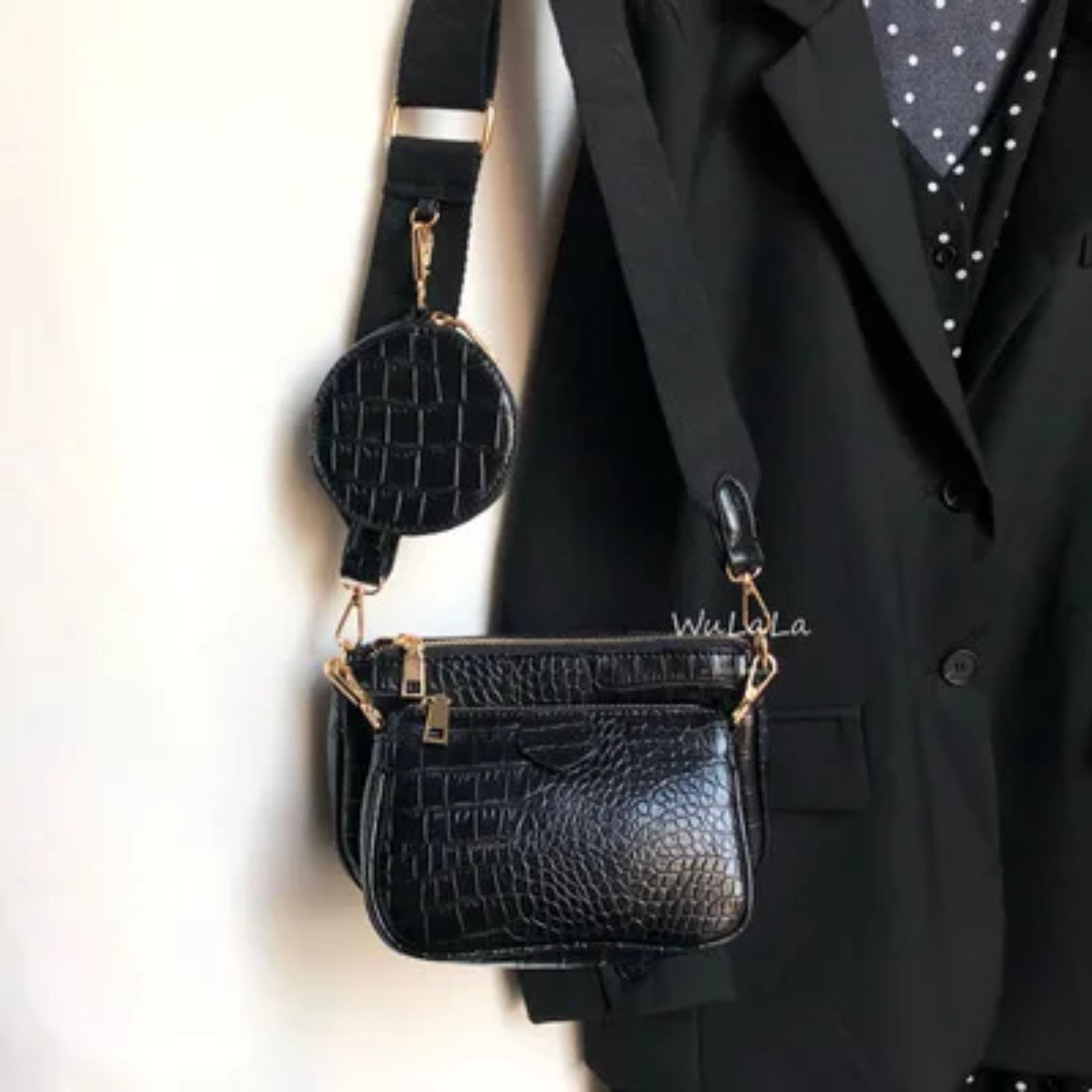 Vintage Crocodile Women Shoulder Bag Luxury Designer Wide Strap Crossbody Bag Chain Sling Bag Pu Leather Ladies 3 Bag Set Wallet
Vintage Crocodile Women Shoulder Bag Luxury Designer Wide Strap Crossbody Bag Chain Sling Bag Pu Leather Ladies 3 Bag Set Wallet