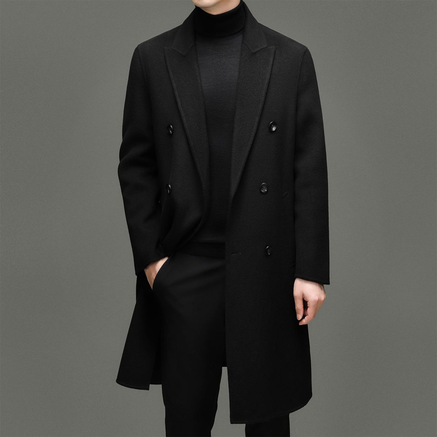 Men s 100% Wool Double-Faced Double-Breasted Lapel Collar Business Casual Long Coat 3XL чорний
Men s 100% Wool Double-Faced Double-Breasted Lapel Collar Business Casual Long Coat 3XL чорний