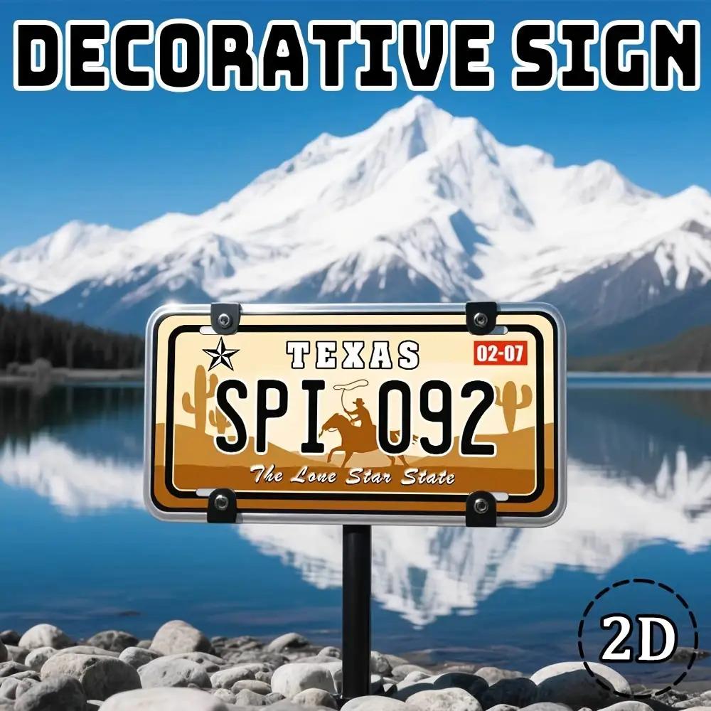 D Flat Vintage TexasShaped License Plate HeavyDuty Aluminum TX State Outline with SPI Number Design () Longhorn 15x30cm(5.9x7.8inch)
D Flat Vintage TexasShaped License Plate HeavyDuty Aluminum TX State Outline with SPI Number Design () Longhorn 15x30cm(5.9x7.8inch)