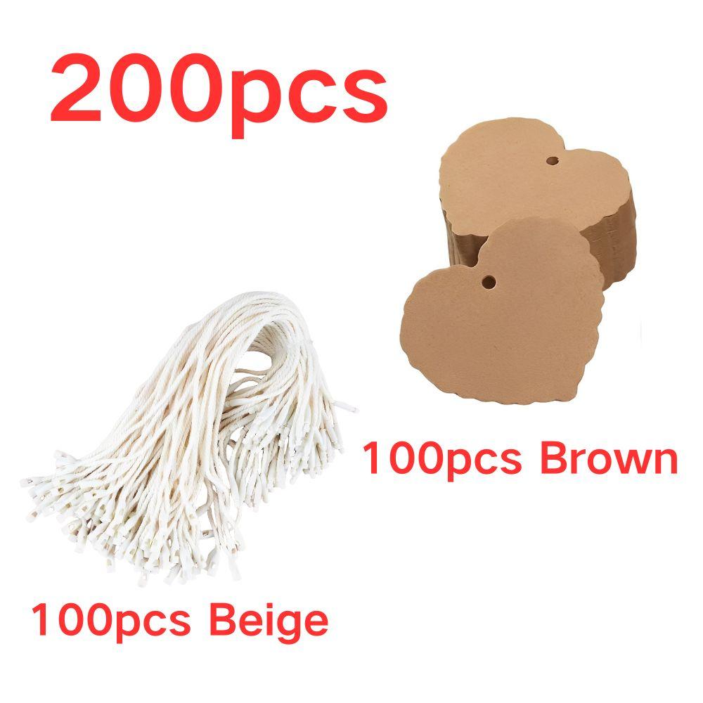200pcs Paper Brown Heart Label & Beige Polyester Lanyard DIY Jewelry Clothing Size Price Display Gift Packaging Tag YMY
200pcs Paper Brown Heart Label & Beige Polyester Lanyard DIY Jewelry Clothing Size Price Display Gift Packaging Tag YMY