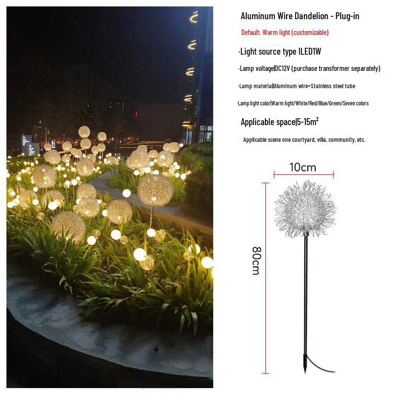Solar Dandelion Waterproof Sphere Stake Lights for Garden, Lawn, and Holiday Decor
Solar Dandelion Waterproof Sphere Stake Lights for Garden, Lawn, and Holiday Decor