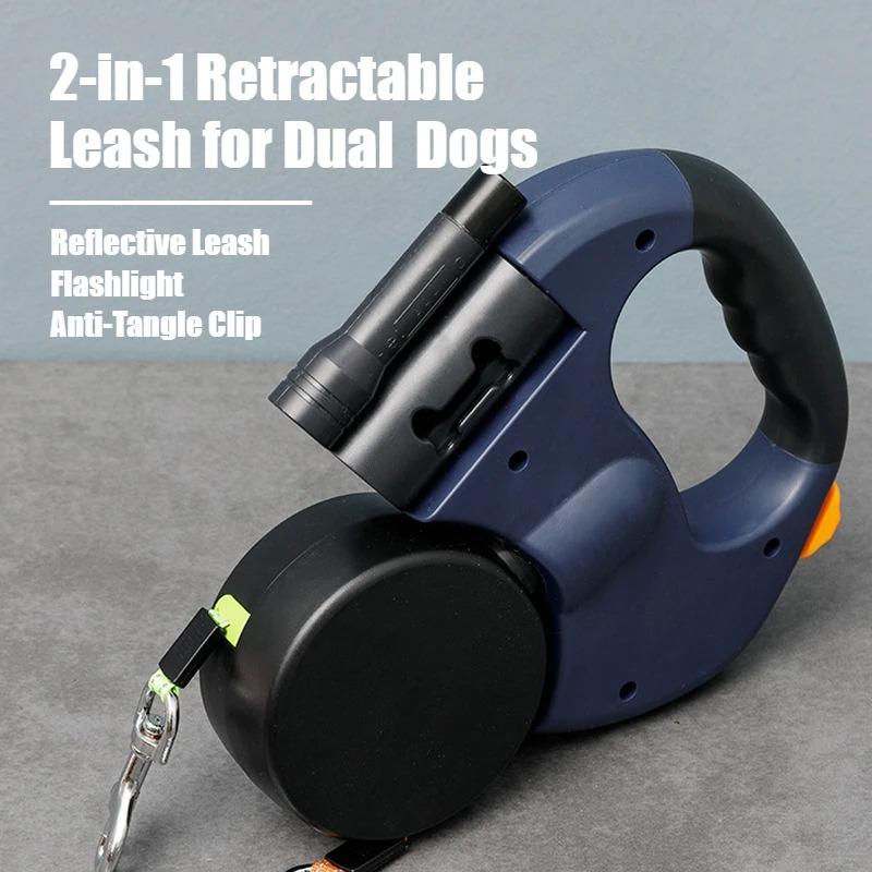 2-in-1 Retractable Dog Harness for Dual Dogs – Reflective Leash Dog Accessories with Built-in Flashlight & Anti-Tangle Clip синий
2-in-1 Retractable Dog Harness for Dual Dogs – Reflective Leash Dog Accessories with Built-in Flashlight & Anti-Tangle Clip синий