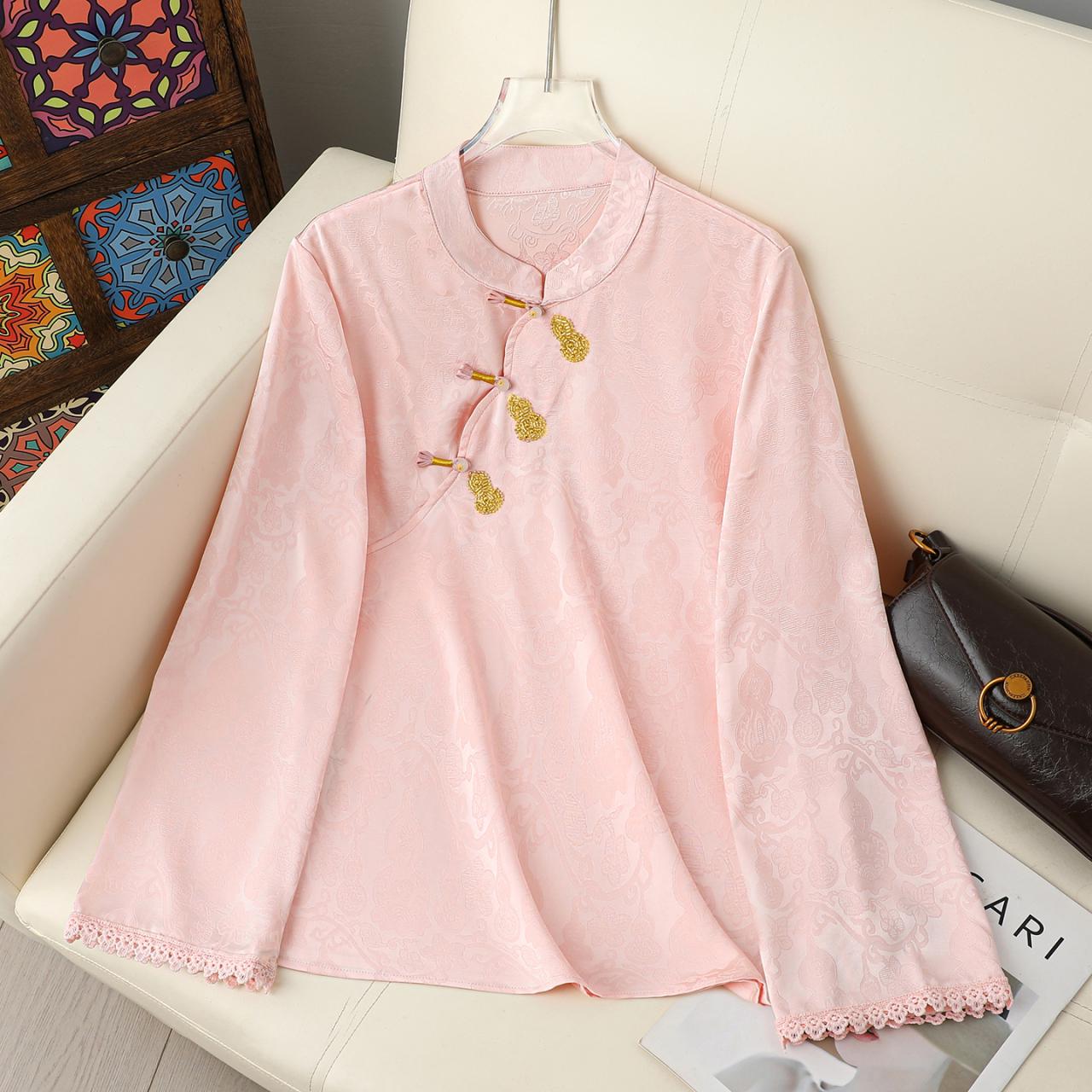 New Chinese Retro Stand Collar Lace Trim Top - Spring Arrival 2XL 110-125 рожевий
New Chinese Retro Stand Collar Lace Trim Top - Spring Arrival 2XL 110-125 рожевий