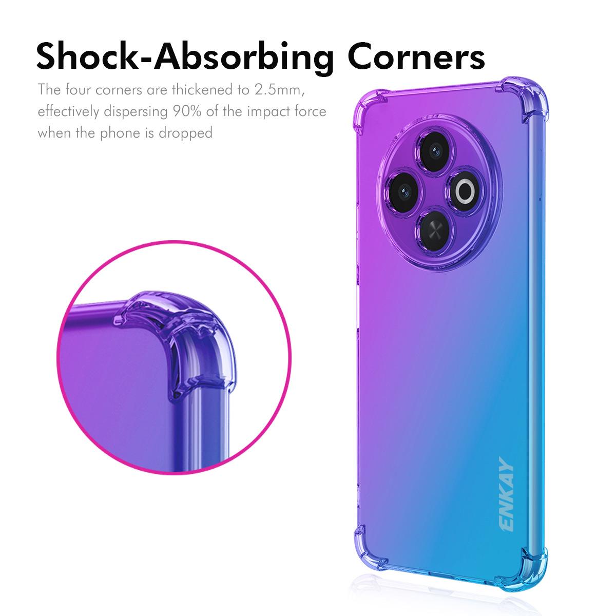 For TECNO Spark 30C 4G TPU Case ENKAY Thickened Four Corner Drop-proof Phone Back Cover Purple/Blue
For TECNO Spark 30C 4G TPU Case ENKAY Thickened Four Corner Drop-proof Phone Back Cover Purple/Blue
