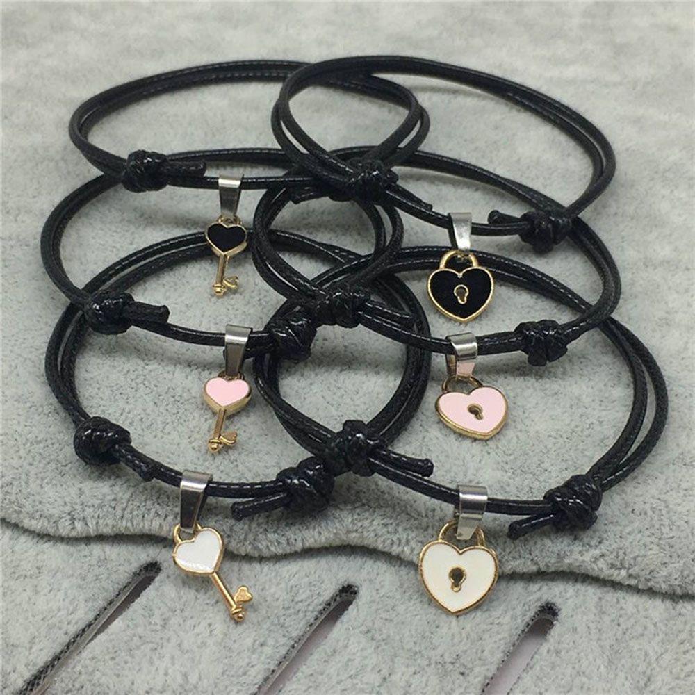 Trendy Key Heart Couple Rope Lock String Daughter Fashion Accessories Bangles Jewelry Bracelets чорний
Trendy Key Heart Couple Rope Lock String Daughter Fashion Accessories Bangles Jewelry Bracelets чорний