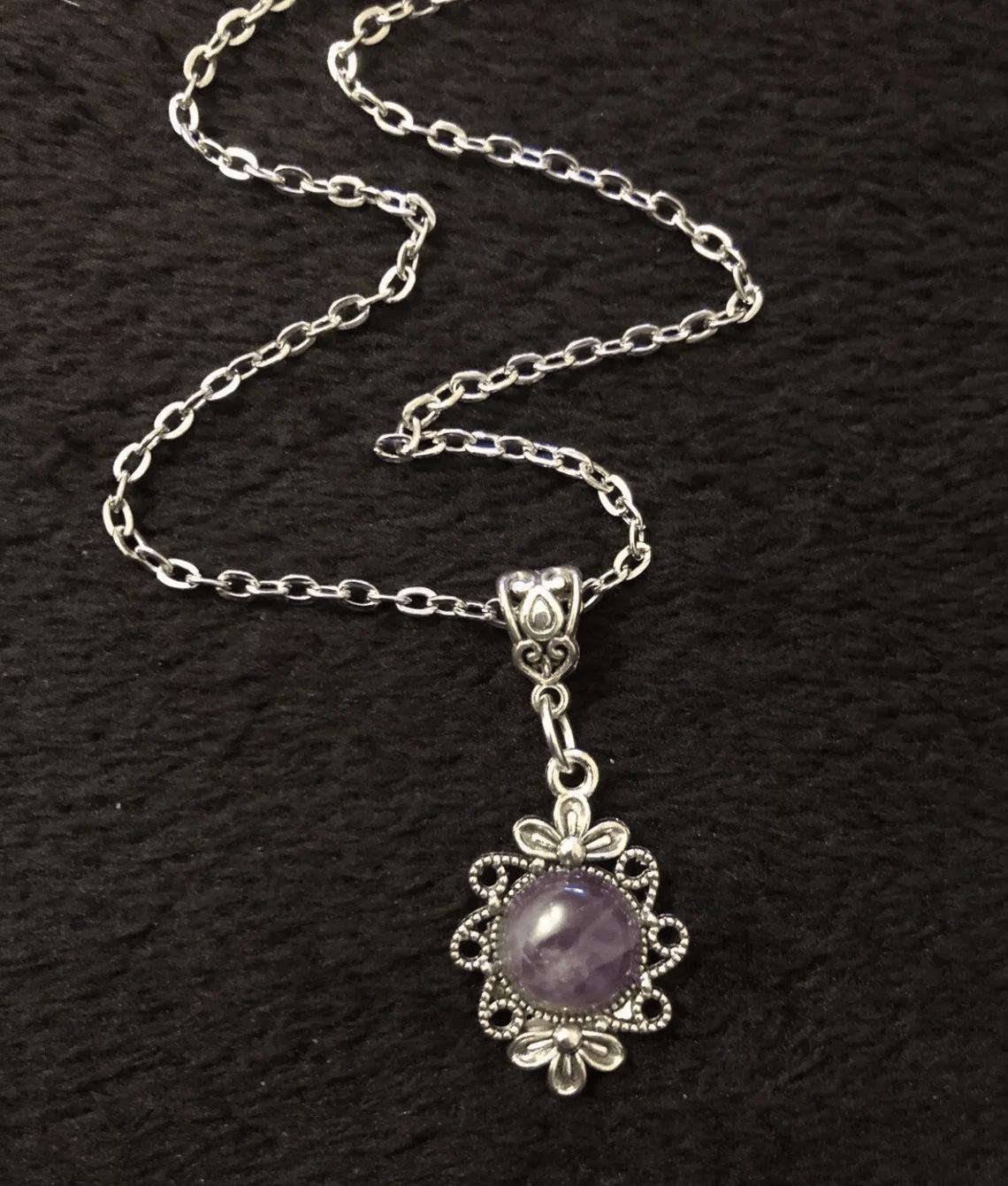 Victorian-Era Amethyst Bohemian Necklace with Mysterious Energy Pendant
Victorian-Era Amethyst Bohemian Necklace with Mysterious Energy Pendant