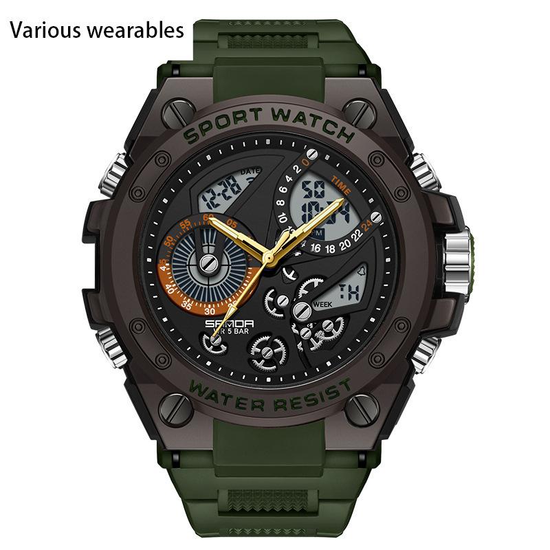 Электронные часы для подростков, многофункциональные, модные, уличные, светящиеся, водонепроницаемые и ударопрочные, мужские часы
Электронные часы для подростков, многофункциональные, модные, уличные, светящиеся, водонепроницаемые и ударопрочные, мужские часы