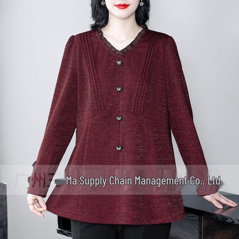 Spring & Summer Plus Size Casual Loose Long Sleeve Shirt for Middle-Aged Women XL for 60-70 kg
Spring & Summer Plus Size Casual Loose Long Sleeve Shirt for Middle-Aged Women XL for 60-70 kg