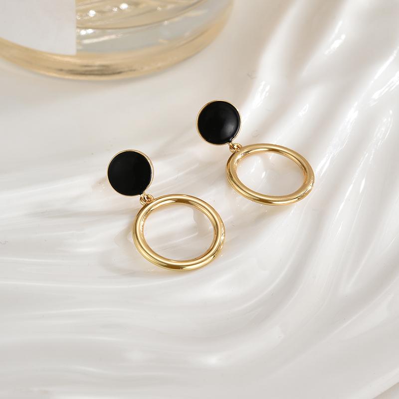 New S925 Simple Smooth Round Drop Earings Enamel Black For Women Korean Style Fine Jewelry Party Accessories Wholesale ER074
New S925 Simple Smooth Round Drop Earings Enamel Black For Women Korean Style Fine Jewelry Party Accessories Wholesale ER074