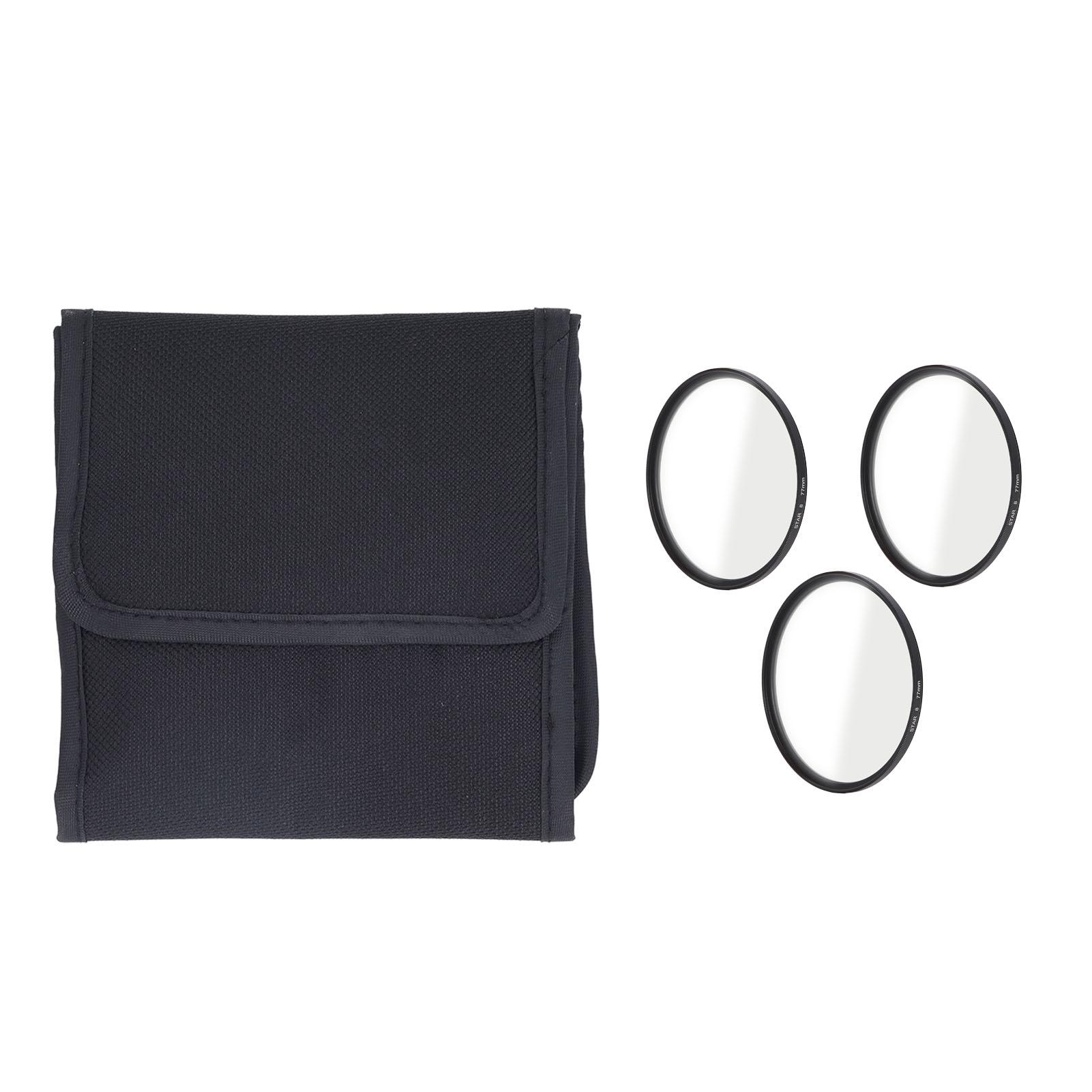77mm Star Filter 3 Pieces Starburst Lens Filter 4 Points 6 Points 8 Points with Filter Pouch for
77mm Star Filter 3 Pieces Starburst Lens Filter 4 Points 6 Points 8 Points with Filter Pouch for