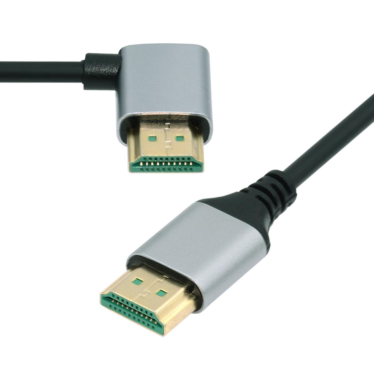 HD-028-LE-0.5M 8K HDTV Cable Angled 90-Degree Type-A Male to Male HDMI 2.1 Ultra Slim Cord (OD 4.0mm) As Shown A
HD-028-LE-0.5M 8K HDTV Cable Angled 90-Degree Type-A Male to Male HDMI 2.1 Ultra Slim Cord (OD 4.0mm) As Shown A