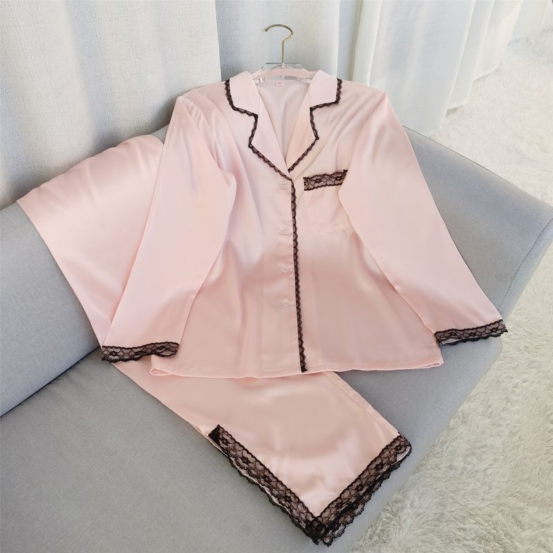 Ice Silk Pajamas Women s Long Sleeve Spring and Autumn Cardigan Silks and Satins Fancy Summer Thin Ice Silk Home Wear Suit Light pink XL
Ice Silk Pajamas Women s Long Sleeve Spring and Autumn Cardigan Silks and Satins Fancy Summer Thin Ice Silk Home Wear Suit Light pink XL