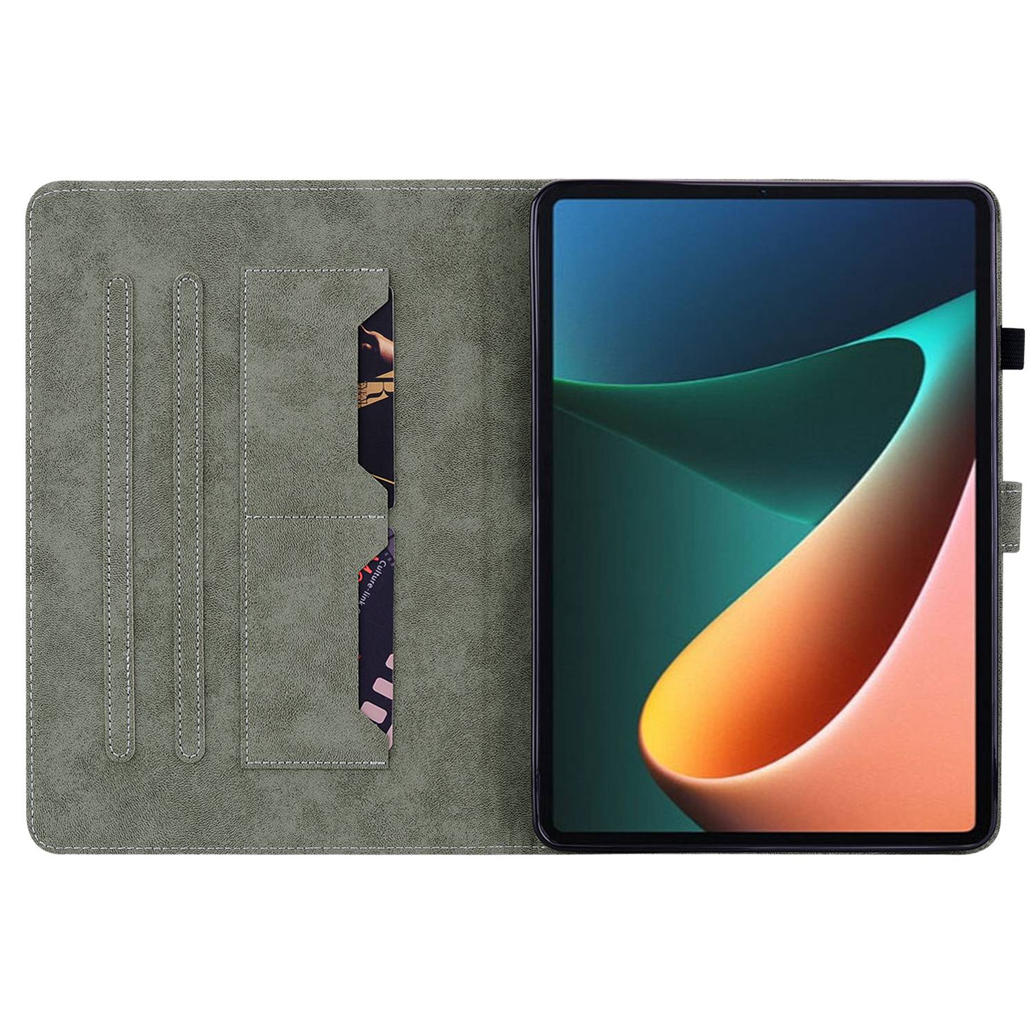 For Xiaomi Pad 5/5 Pro TPU+Case Cute Tiger Pattern Imprinted Anti-Fall Case with Stand/Card Slot Protective Tablet Cover Support Auto Wake/Sleep Green
For Xiaomi Pad 5/5 Pro TPU+Case Cute Tiger Pattern Imprinted Anti-Fall Case with Stand/Card Slot Protective Tablet Cover Support Auto Wake/Sleep Green