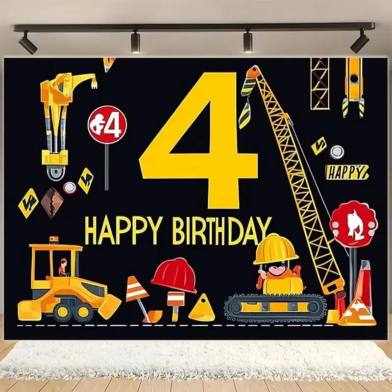 2D Kids Construction 4th Birthday Backdrop - Boys Party Photo Booth Background 47.2x31.5inch/120*80cm
2D Kids Construction 4th Birthday Backdrop - Boys Party Photo Booth Background 47.2x31.5inch/120*80cm