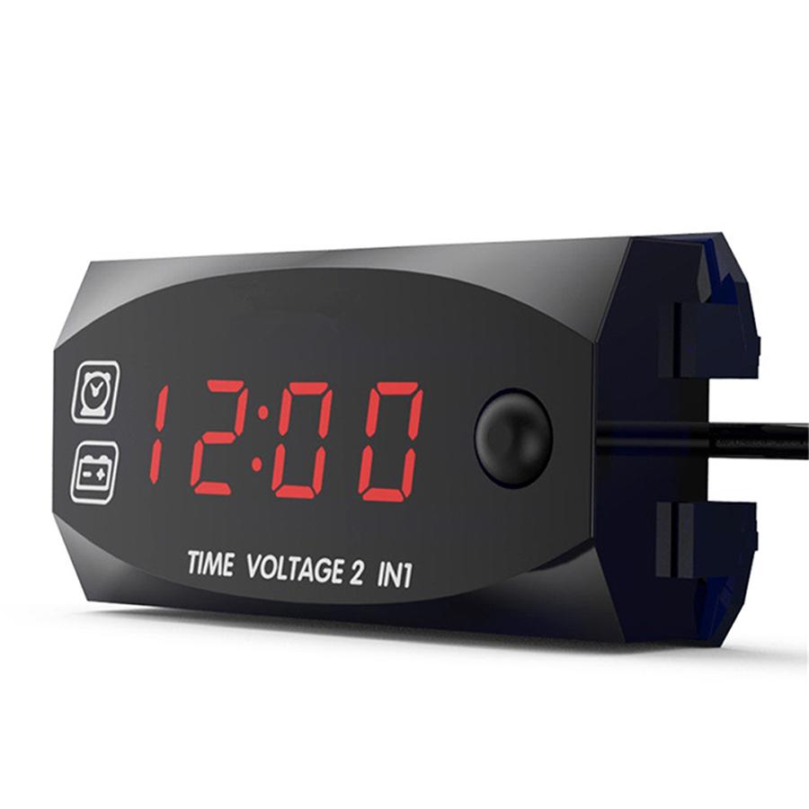 Universal Digital LED Display Voltmeter Voltage Time Clock 2 IN 1 Gauge Panel Meter For Car Motorcycle
Universal Digital LED Display Voltmeter Voltage Time Clock 2 IN 1 Gauge Panel Meter For Car Motorcycle