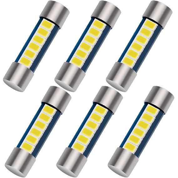 6PCS 28mm 29mm 6614F Festoon LED Car Bulb, Extremely Bright 9-SMD 4014 chips 6641 6612F LED Bulb, Fit for Vanity Mirror Lights and Sun Visor Lights, 6PCS 29mm 6SMD
6PCS 28mm 29mm 6614F Festoon LED Car Bulb, Extremely Bright 9-SMD 4014 chips 6641 6612F LED Bulb, Fit for Vanity Mirror Lights and Sun Visor Lights, 6PCS 29mm 6SMD