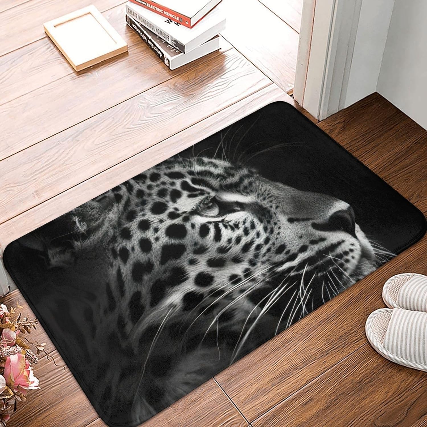 Leopard Print Front Door Rug for Indoor Outdoor Entrance,Welcome Mat with Flannel Fabric 40x60cm
Leopard Print Front Door Rug for Indoor Outdoor Entrance,Welcome Mat with Flannel Fabric 40x60cm