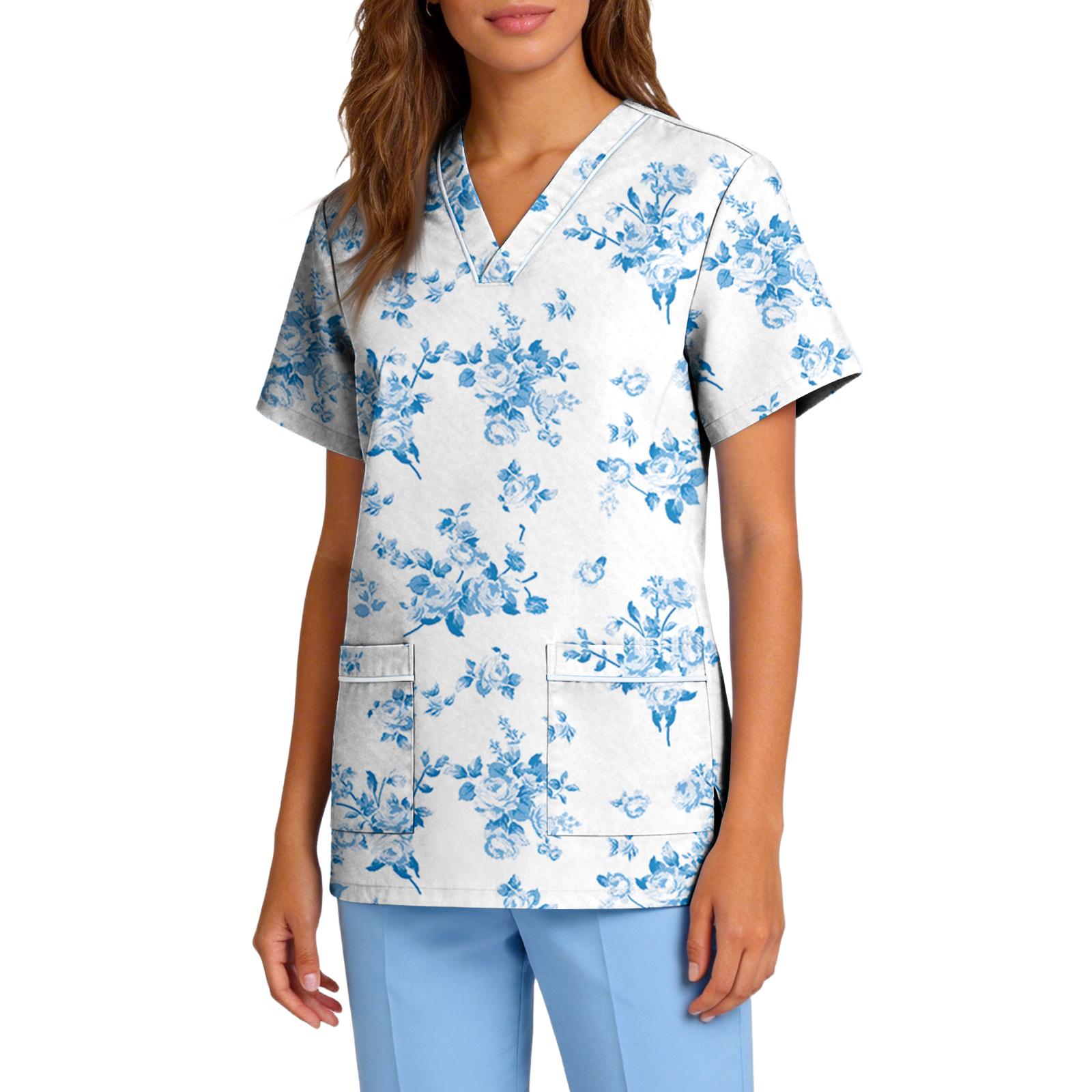 Women’s Stretch Quick Dry V Neck Short Sleeve Scrub Top with Pockets Botanical Floral Print Uniform for Healthcare S
Women’s Stretch Quick Dry V Neck Short Sleeve Scrub Top with Pockets Botanical Floral Print Uniform for Healthcare S