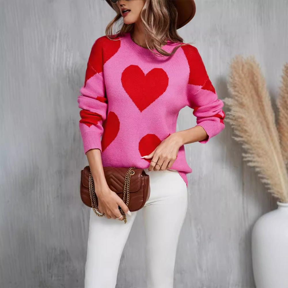 2025 осень женская одежда больших размеров свитер с круглым вырезом и персиковым сердцем большая любовь женщины XL розы красного
2025 осень женская одежда больших размеров свитер с круглым вырезом и персиковым сердцем большая любовь женщины XL розы красного