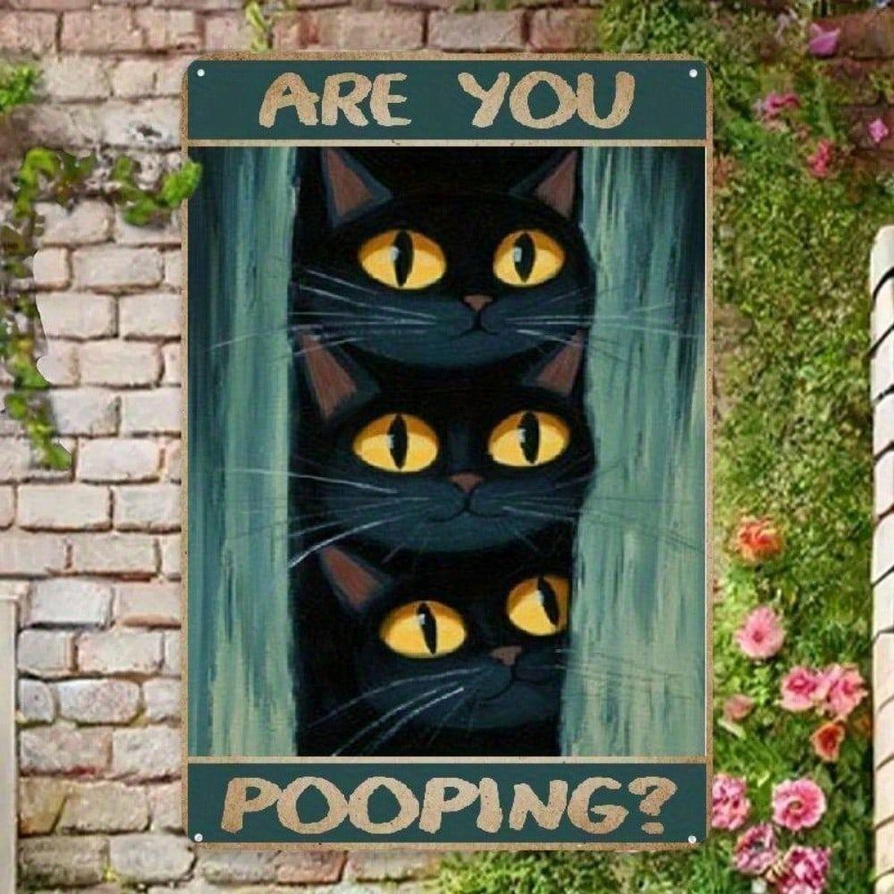 Vintage Black Cat Humor Metal Wall Poster for Toilet
Vintage Black Cat Humor Metal Wall Poster for Toilet