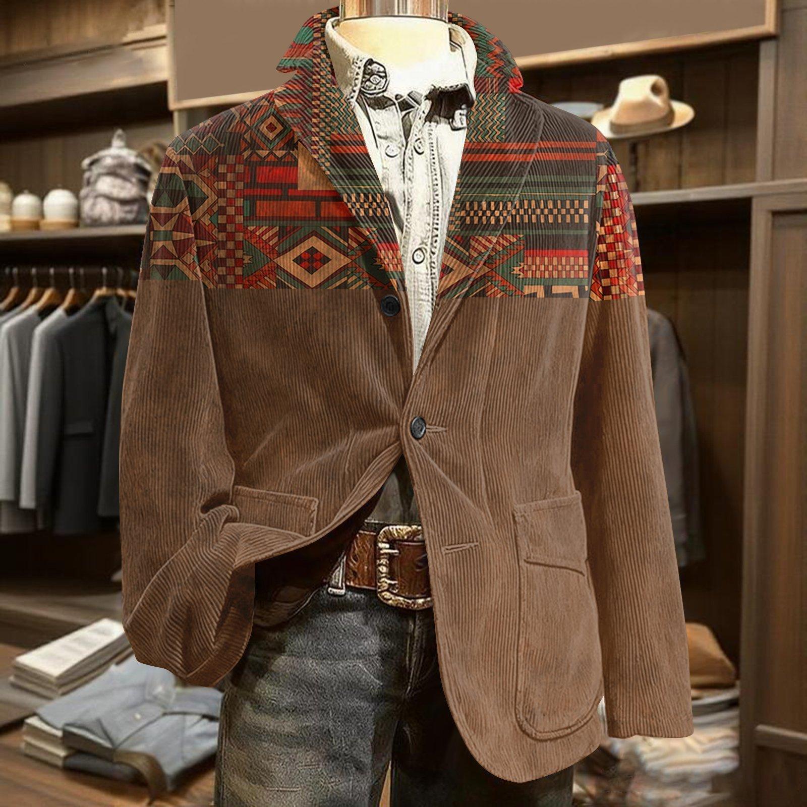 Чоловічий друкований вельветовий теплий піджак-кардиган з кишенями, чоловічий повсякденний костюм M коричневий
Чоловічий друкований вельветовий теплий піджак-кардиган з кишенями, чоловічий повсякденний костюм M коричневий