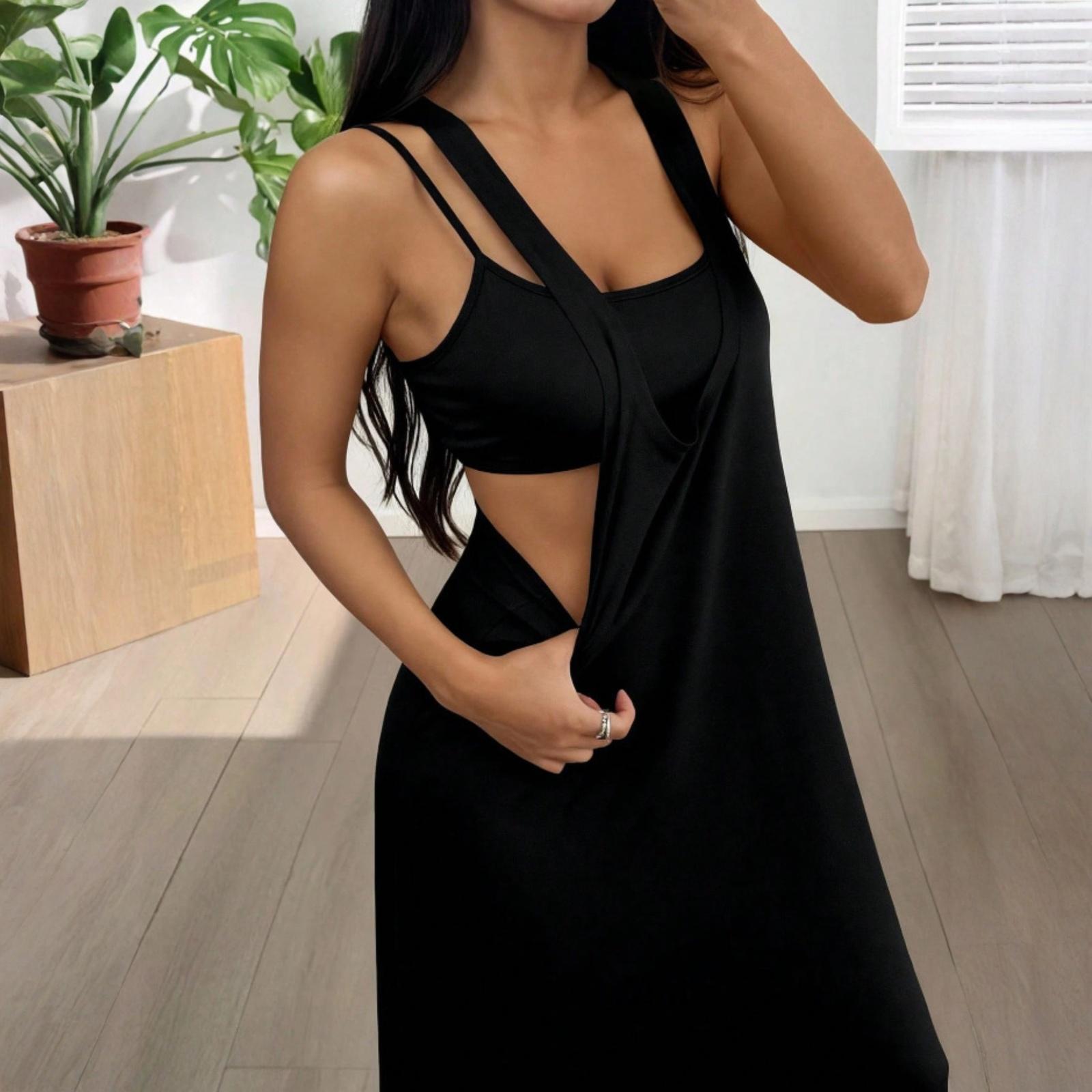 Women s Two-Piece Set Loose Casual Tank Dress Sleeveless Summer Outfit Lightweight Soft Fabric Comfortable Fit XL чёрный
Women s Two-Piece Set Loose Casual Tank Dress Sleeveless Summer Outfit Lightweight Soft Fabric Comfortable Fit XL чёрный