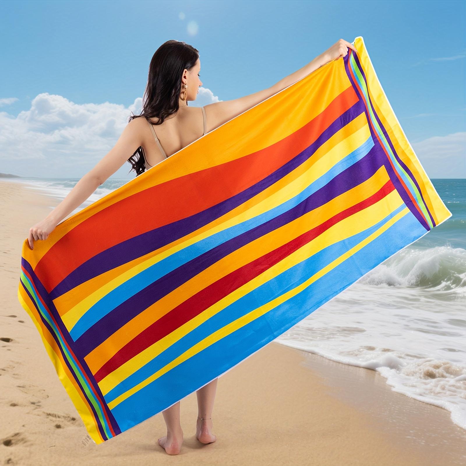 One oversized striped beach towel - super soft and quick-drying, perfect for tropical travel, yoga, camping and swimming. W30*H60(CM)
One oversized striped beach towel - super soft and quick-drying, perfect for tropical travel, yoga, camping and swimming. W30*H60(CM)