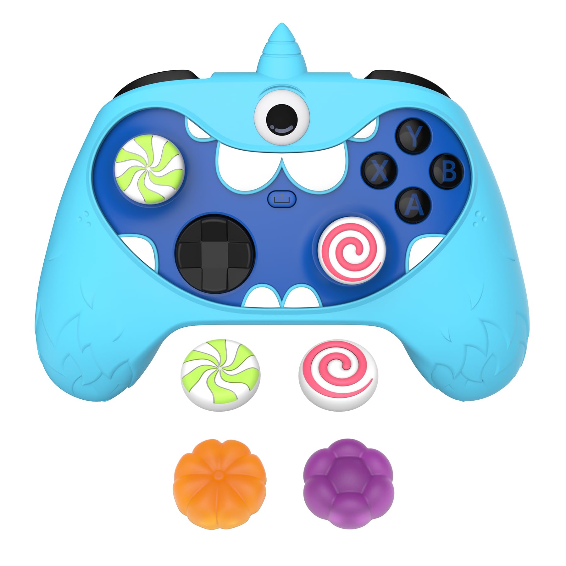 PlayVital Monoeye Monster Cute Silicone Cover for Xbox Series Grip Cover for Xbox Core Full Comes with Joystick Cap and Sticker X/S Controller, синій
PlayVital Monoeye Monster Cute Silicone Cover for Xbox Series Grip Cover for Xbox Core Full Comes with Joystick Cap and Sticker X/S Controller, синій