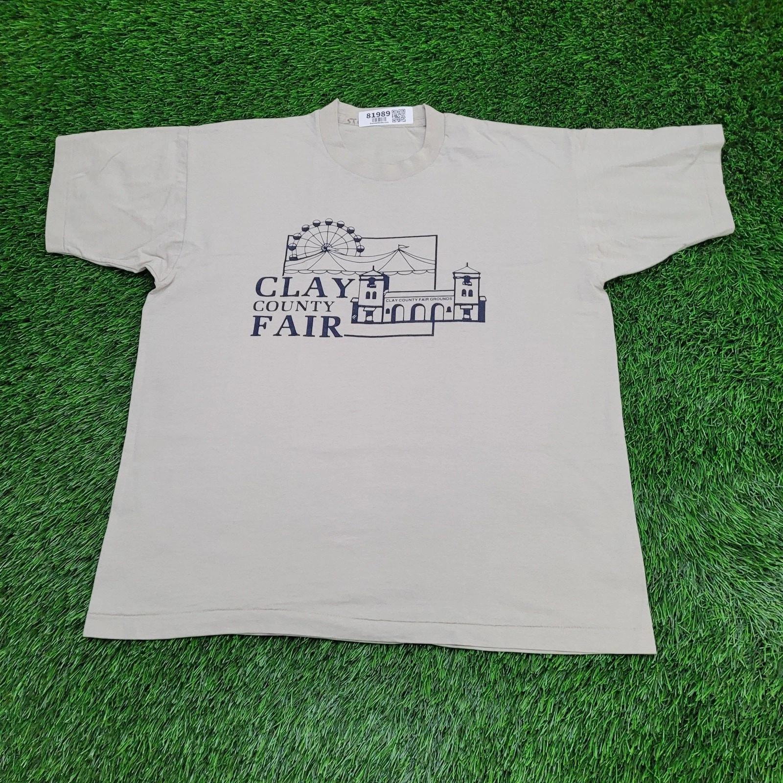 Vintage 90s Clay County Fair Shirt L/XL 23x26 Taupe USA 2XL
Vintage 90s Clay County Fair Shirt L/XL 23x26 Taupe USA 2XL