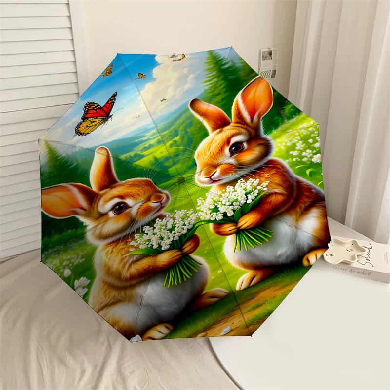 1PC Bunnies Flowers Umbrella-8-Rib Reinforced, Automatic Open, Lightweight & Durable, Fashion Accessory for Outdoor, J0329
1PC Bunnies Flowers Umbrella-8-Rib Reinforced, Automatic Open, Lightweight & Durable, Fashion Accessory for Outdoor, J0329