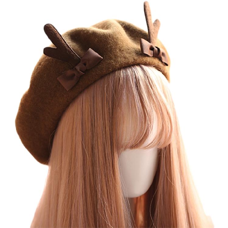 Trendy Cute Painter Hat Wool Beanie Hat Xmas Antler Beret Hat Wild for Christmas коричневий
Trendy Cute Painter Hat Wool Beanie Hat Xmas Antler Beret Hat Wild for Christmas коричневий
