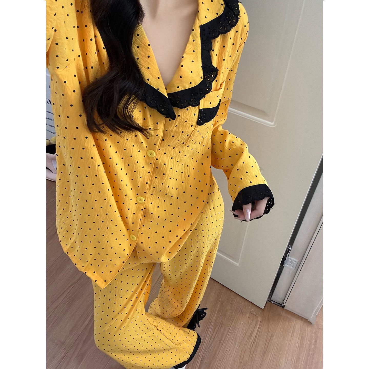 Women s Cloud Cotton Pajama Set: Spring/Autumn, Long Sleeve Top, Long Pants, Loose Fit, Lapel Collar. XL-2XL
Women s Cloud Cotton Pajama Set: Spring/Autumn, Long Sleeve Top, Long Pants, Loose Fit, Lapel Collar. XL-2XL