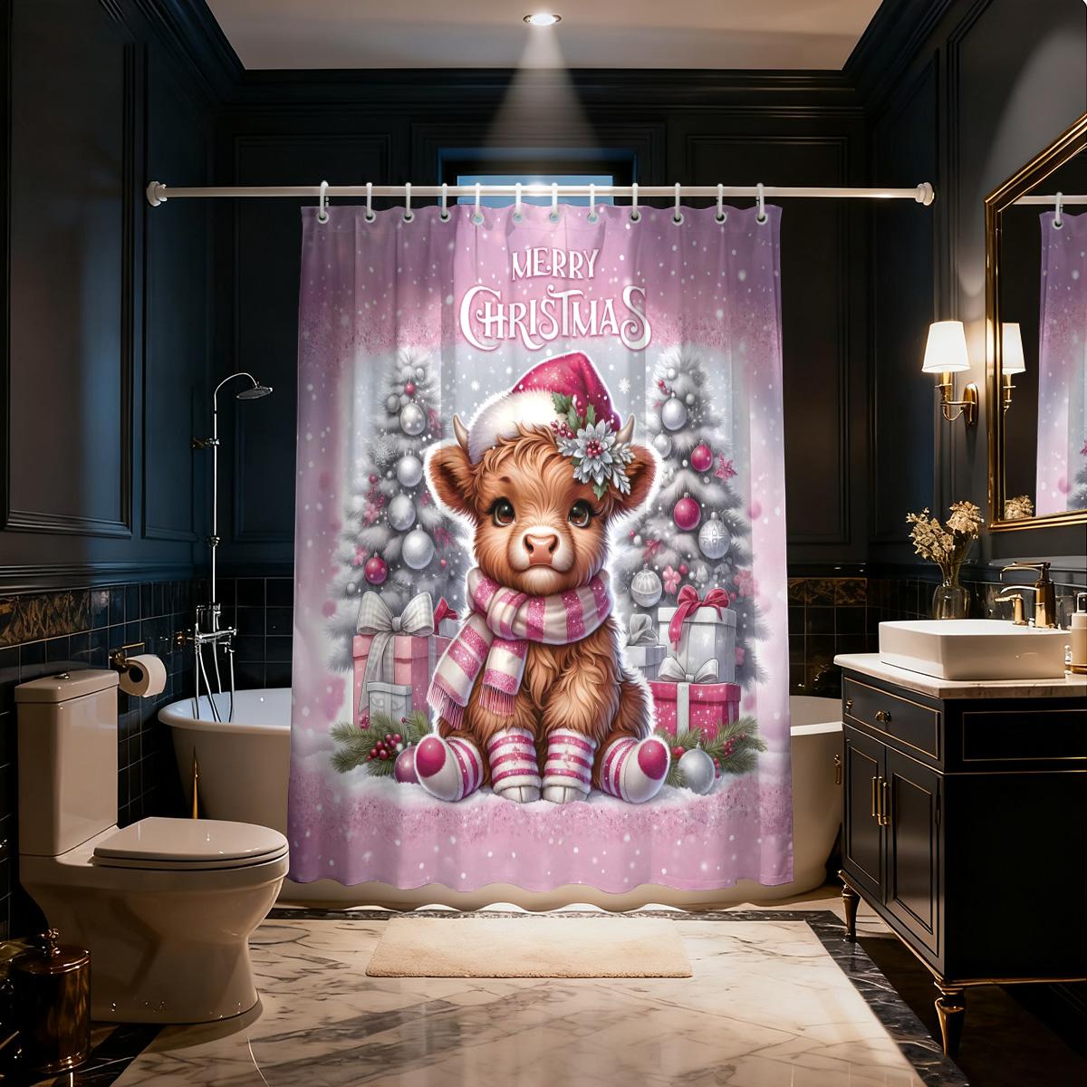 1Pc Christmas Valentine S Day Highland Cow Print Waterproof Shower Curtain Partition Privacy Hanging Curtain 12 Hooks Multi Size W60H190(CM)-1 Pcs
1Pc Christmas Valentine S Day Highland Cow Print Waterproof Shower Curtain Partition Privacy Hanging Curtain 12 Hooks Multi Size W60H190(CM)-1 Pcs