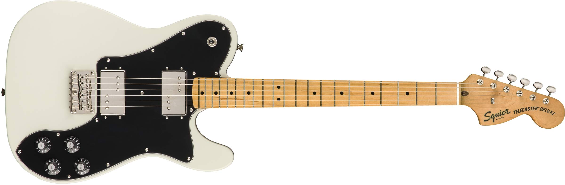 Squier by Fender Electric Guitar Classic Vibe 70s Telecaster Deluxe, Maple Fingerboard, Olympic White with Soft Case
Squier by Fender Electric Guitar Classic Vibe 70s Telecaster Deluxe, Maple Fingerboard, Olympic White with Soft Case